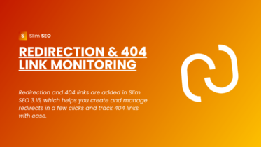 Redirection and 404 Link Monitoring